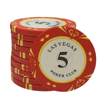 100 KOZARCEV Las Vegas Gline Materiala Casino Texas Poker Chip Set Poker Kovanec Kovinski Kovanci Dolar Čipov Poker Klub Pribor Prilagodite
