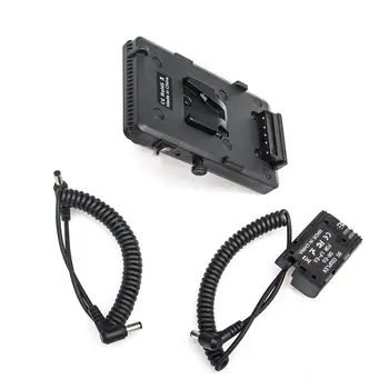 FOTGA Napajanje Systerm Baterijo, Adapter Ploščo V-Lock D-tapnite Ploščo z LP-E6 kabel za predvajanje HD kamera SLR