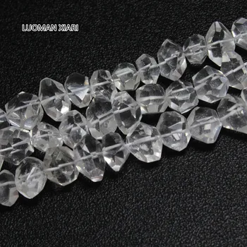 LUOMAN XIARI Naravni Vidik nezakonitih Beli Kristalni Kamen Kroglice Za Nakit, Izdelava DIY Ogrlica Gradivo 14*20 mm Sklop 15