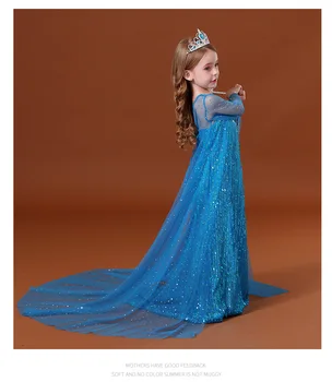 Dekleta Obleko Božič Elsa Cosplay Kostum, igranje Vlog, Princesa Halloween Cosplay Obleke Za Rojstni dan Otrok Otrok Oblačila