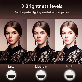 Prenosna LED Selfie Obroč Fill Light USB Polnjenje telefona in Dodatne 36LED Razsvetljavo Selfie Izboljšanje Fotografije Za Vse Telefon