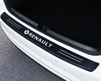Ogljikovih Vlaken emblemi Prtljažniku Avtomobila Zadnji Odbijač Nalepke Za Renault Megane 2 3 delovna halja Logan Clio Laguna 2 Captur Auto Dodatki
