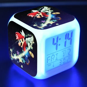 Super yoshi Igre Slika Juguetes Budilka PVC Pisane Dotik Svetlobe Bros Znak Igrače za Fante