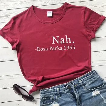 Novo Prišli rosa parks 1955 T-Shirt Zapri. Tees Hipster Kratek Rokav Črna majica s kratkimi rokavi Ženske Unisex Tumblr Bombaž Obleke Oblačila
