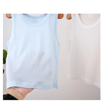 Baby 2pcs športna oblačila deklet poslovanja fantje majica brez rokavov otroci oblačila krog vratu bombaž in modalnih dihanje absorbirajo znoj telovnik