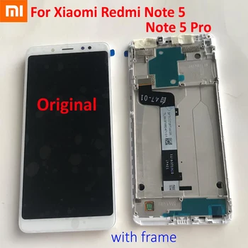 Original Najboljše Xiaomi Redmi Opomba 5 Pro LCD-Zaslon, občutljiv na Dotik Zaslon Računalnike Montaža Z Okvirjem Za Redmi Note5 Stekla, Senzor