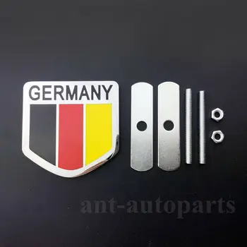 10pcs Kovinski Chrome Nemčiji Zastava Avto Auto Sprednja Maska Žar Emblem Značko Nalepke Nalepka