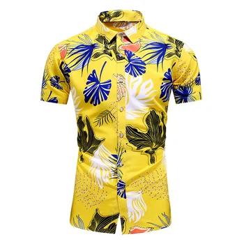 Moda Kitajski Design Havajih Beach Kratek Rokav Priložnostne Srajce za Moške Tiskanja Bluzo 2021 Poletnih Oblačil Plus Azijskih Velikost 5XL 6XL