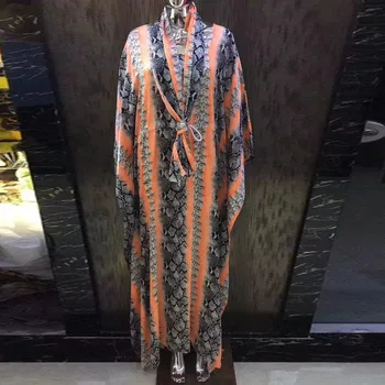 AELESEEN Plus Velikost Ohlapno Obleko Ženske 2020 vzletno-pristajalne Steze Modni Tisk Priložnostne Maxi Stranka Obleko Počitnice Muslimanskih Dolgo Obleko Vestidos