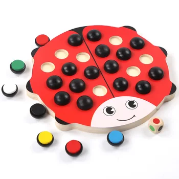 Montessori Lesene Classic Par Igra Beetle Memory Matching Chessman Otroci Igrače Za Otroke Brinquedos Oyuncak Juguetes Brinquedo