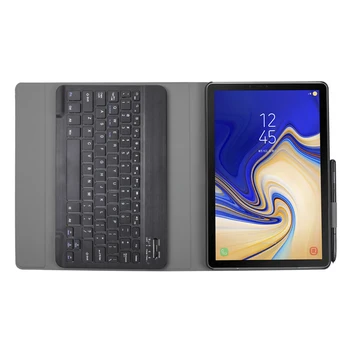 Ohišje Za Samsung Galaxy Tab A A2 10.5' 2018 SM T590 T595 T597 Snemljiva WiFi Bluetooth Tipkovnico Usnja Kritje Funda+Pero, Držalo