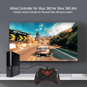 ALLOYSEED USB Žična Igra Ročaj Krmilnik Joypad Gamepad za Microsoft Xbox 360 za Xbox 360 Slim PC Windows