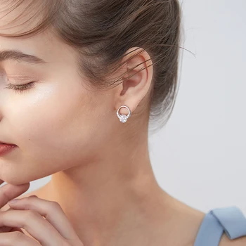 Xinwei uhani 2020 novo preprost uhani za ženske umetno kristalni obesek, uhani nakit darilo