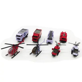Simulacija Lepe Zlitine Avto Igrača Kovin DIE-CAST Vozila, Model, Zbirka Darilo Za Otroka Majhen Tovornjak Gasilec Jeep Tank Letalo