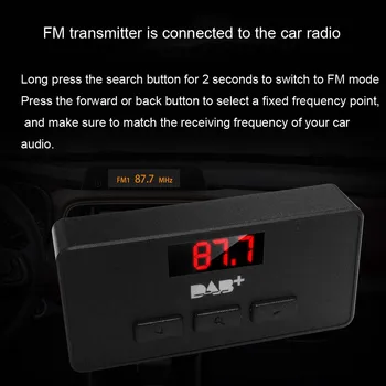 JINSERTA Mini DAB/DAB+ Radio FM Sprejemnik Sprejemnik Palico z LED Zaslon Digital Audio Broadcasting 3.5 mm AUX Vmesnik