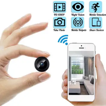 Brezžični HD Smart Home Mini WIFI Kamera Podpira TF Kartice Oddaljeni Pogled Home Security DVR Night Vision Prenosni SmartHome Fotoaparat