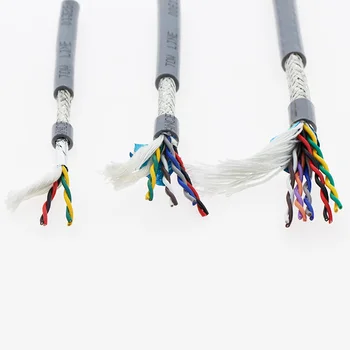 Twisted pair oklopljenega kabla 22AWG 20AWG 18AWG 2-8 jedra towline kabel PVC mehke žice upogibanje in korozijo odpornih bakrene žice