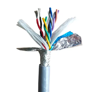 Twisted pair oklopljenega kabla 22AWG 20AWG 18AWG 2-8 jedra towline kabel PVC mehke žice upogibanje in korozijo odpornih bakrene žice