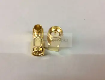 100 kos RF Koaksialni 50ohm Zlato RP-SMA/ GURS pravim Kotom Moški Vtič crimp Priključek za RG402 Adapter