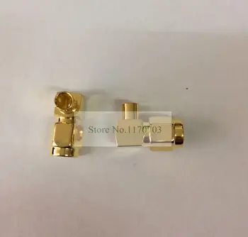 100 kos RF Koaksialni 50ohm Zlato RP-SMA/ GURS pravim Kotom Moški Vtič crimp Priključek za RG402 Adapter