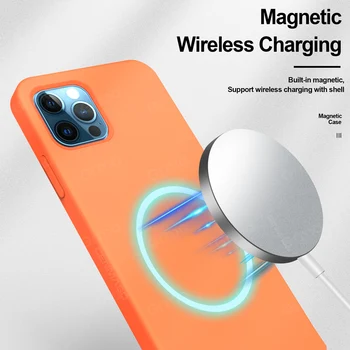 Rumaka Prvotnih 12 Mehko Tekoče Silikonsko Ohišje Za IPhone 12 Pro MAx 12 Mini Magnetni Primeru Usnjene Denarnice Nosilec Za Žep Reže Za Kartice