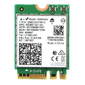 Wireless-AC 9260 Omrežna kartica, M. 2 2230 Bluetooth 5.0 Wi-Fi Combo Kartica Podpora Miracast za Windows 10 Linux 9260NGW