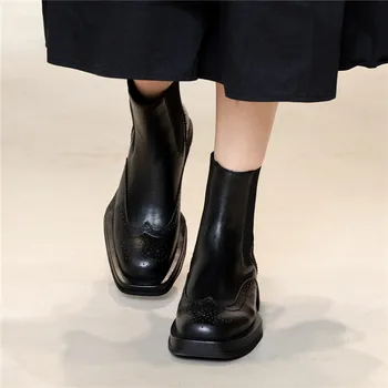 FEDONAS 2020 Padec Čevlji Ženske Škornji S Petami Resnično Letaher Visoke Pete Škornji Škornji Stranka Urad Dama Ženska, Čevlji
