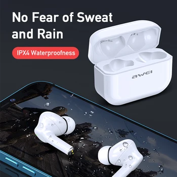Awei TA1 2021 TWS ANC Aktivni šumov Čepkov Hi-fi Slušalke Bas Stereo Glasbe Z Mikrofonom Za iPhone 12 Xiaomi Huawei