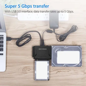 USB 3.0, Da IDE/SATA Pretvornik Super 5Gbps Prenos Zunanji Trdi Disk Adapter Kit Plug & Play Podpora Do 4TB Pogoni