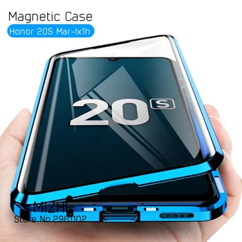 360 magnetni primeru čast 20-ih svetovnih edition dvojno stransko steklo telefon kritje za huawei honor 20 20-ih mar-lx1h coque honor20s primeru