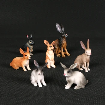 Živalski Modeli za Simulacijo Zajec Malih Bobrov Hišne Živali, Figur Gozdu divje živali Dekoracijo Otroci Igrače