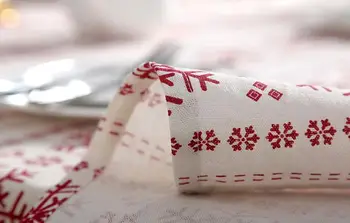 45 Novo Leto Prtom Rdeče Snežinke Božič Vzorec Namizni Prt Poročno Dekoracijo Banket Stroj Tabela Zajema Tekstil