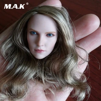 1:6 Lestvici Lepoto Ženskega Charlize Theron Blond Kodraste/Rjave Lase Ročno Glavo Skulptura za 12