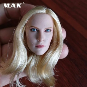 1:6 Lestvici Lepoto Ženskega Charlize Theron Blond Kodraste/Rjave Lase Ročno Glavo Skulptura za 12
