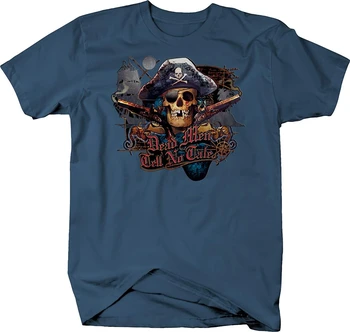 Piratska Lobanja, Mrtve Ljudi, Povej No Zgodbe Kompas Ladje Zemljevid Tshirt