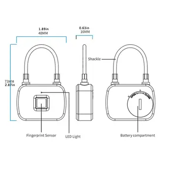 L13 Mini Odklepanje Polnilna Smart Lock Brez Ključa Prstnih Zaklep Proti Kraji Varnostno Ključavnico, Vrata Prtljage Zaklepanje