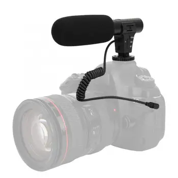 Ustrelil XTGP451 MIC-05 Prenosni Lahki Močno Združljivost Fotoaparata SLR DV Stereo Mikrofon za Kamero InterviewNewsRecord