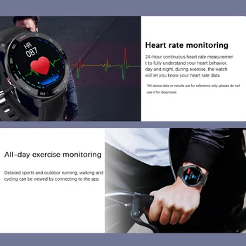 LIGE pametno Gledati Ženske Full-screen touch delovanje za Android, ios (iPhone, Srčni utrip nepremočljiva zdravje Šport smartwatch Moški