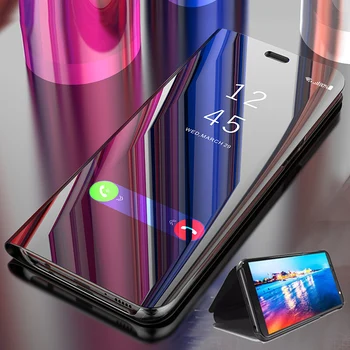 Ogledalo Primeru Za Samsug Galaxy A50 A40 A70 A20E Jasen Pogled Usnja Flip Case Za Samsung 50 70 40 20E Telefon Kritje