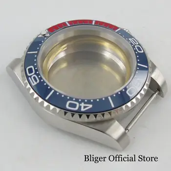 Novo Sapphire Kristalno 40 mm Srebrna Barva Watch Primeru, Keramične Plošče, Primerni za ETA 2836 MIYOTA Avtomatsko Gibanje