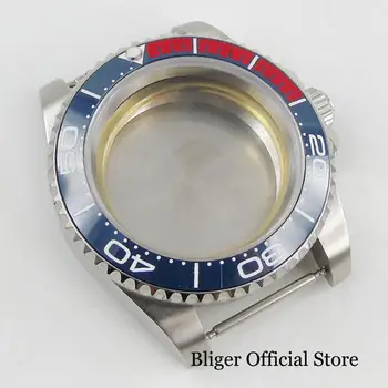Novo Sapphire Kristalno 40 mm Srebrna Barva Watch Primeru, Keramične Plošče, Primerni za ETA 2836 MIYOTA Avtomatsko Gibanje