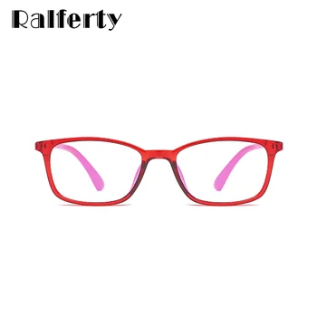 Ralferty Obravnavi Očala Ženske Moški TR90 Daljnovidnost Očala Rdeče Črn Kvadrat Anti-modra 1.0 1.5 2.0 2.5 3.0 3.5 4.0 X11661