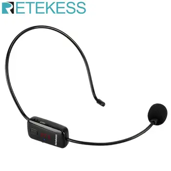 RETEKESS TR503 Brezžični Mikrofon Kondenzatorski Slušalke Megafon Radijski Mikrofon FM 87-108MHz Za Zvočnik Poučevanja Srečanje Vodnik