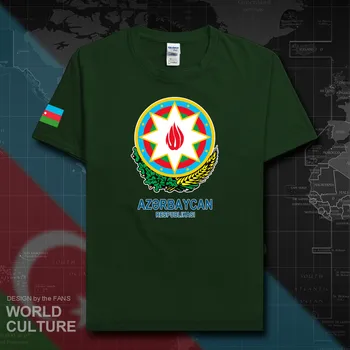 Azerbajdžan azerbajdžanske moške majice s kratkimi rokavi moda 2018 dresov narod ekipa bombaža t-srajce oblačila državi športne AZÉ zastav tees 20
