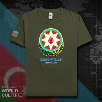 Azerbajdžan azerbajdžanske moške majice s kratkimi rokavi moda 2018 dresov narod ekipa bombaža t-srajce oblačila državi športne AZÉ zastav tees 20