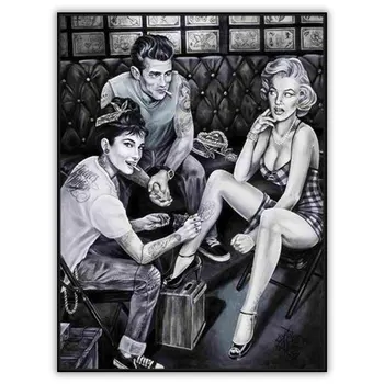Vintage 5d DIY Diamond Slikarstvo Marilyn Monroe Audrey Hepburn Wall Art Polni Sveder Kvadratnih Diamond Mozaik Slik Vezenje Kit