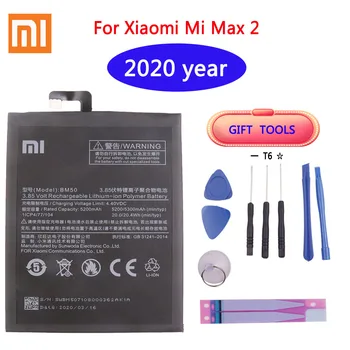 2020 let Xiaomi Originalni Nadomestni BM50 Baterija Za Xiaomi Mi Max 2 Max2 Pristno Baterijo Telefona 5300mAh + Brezplačna Orodja