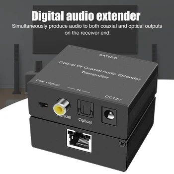 Črn Digitalni Avdio Koaksialni Podaljšek Optični 5.1 Channel Napajanje Aluminija Dolby Home Prenos Signala Ojačevalnika Prenosni