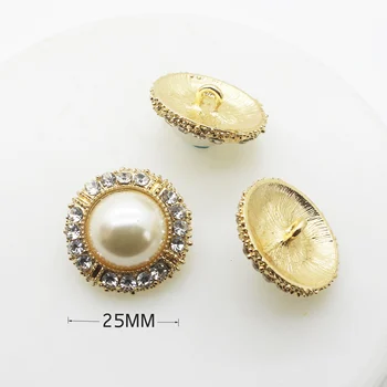 Nov Biser diamantni Gumbi Zlitine Kolenom diy Šivanje Poročno dekoracijo Obrti Pribor za 10Pcs/veliko 25mm