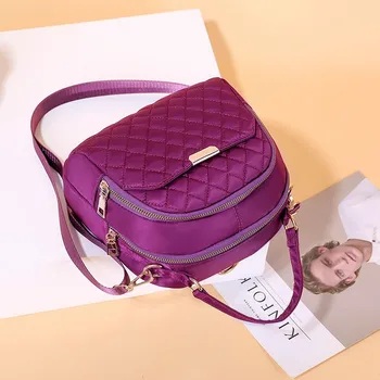 2021 nov modni mini oxford krpo dame torba moda multi zadrgo ženske denarnice eleganten casual dame torbici črna